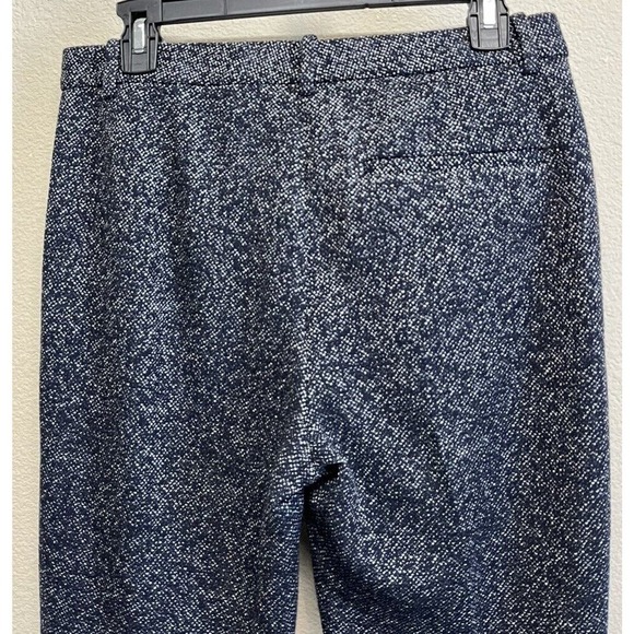 Theory Pants Blue Speckled Knit Wool Blend Tailor Trouser C Size 2 Cropped - Picture 10 of 12